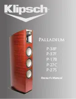 Klipsch Palladium P-17B Owner'S Manual предпросмотр