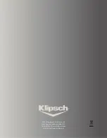 Предварительный просмотр 20 страницы Klipsch Palladium P-17B Owner'S Manual