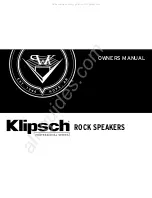 Предварительный просмотр 1 страницы Klipsch PRO-10SW-RK Owner'S Manual