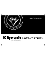 Klipsch PRO-500T-LS Owner'S Manual предпросмотр