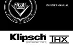 Klipsch PROFESSIONAL 7800-L-THX Owner'S Manual предпросмотр