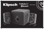 Klipsch ProMedia 2.1 Wireless Owner'S Manual предпросмотр