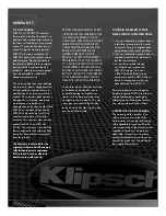 Preview for 10 page of Klipsch ProMedia SWS Owner'S Manual