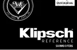 Предварительный просмотр 1 страницы Klipsch R-110SW User Manual