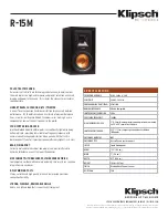 Предварительный просмотр 11 страницы Klipsch R-15M User Manual