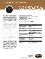 Klipsch R-2650-CSM Specifications предпросмотр