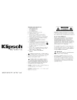 Preview for 14 page of Klipsch Reference Premiere RP-240S User Manual