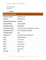 Preview for 3 page of Klipsch Reference Premiere RP-250C Service Manual