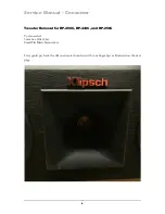 Preview for 8 page of Klipsch Reference Premiere RP-250C Service Manual