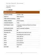 Предварительный просмотр 2 страницы Klipsch Reference Premiere RP-250F Service Manual