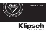 Preview for 1 page of Klipsch REFERENCE R-34C Owner'S Manual