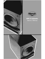 Предварительный просмотр 1 страницы Klipsch Reference Series RPW-10 Owner'S Manual