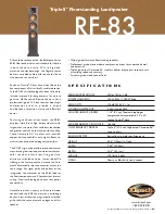 Preview for 1 page of Klipsch RF-83 Specifications