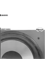 Klipsch RSW-10d Owner'S Manual предпросмотр