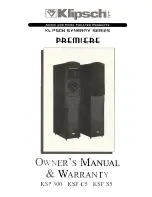 Klipsch Synergy KSF C5 Owner'S Manual & Warranty preview