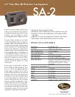 Preview for 1 page of Klipsch Synergy Series SA-2 Specifications