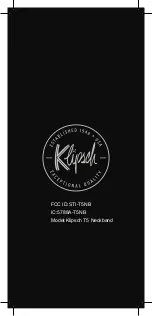 Klipsch T5 Neckband Manual предпросмотр