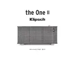 Preview for 1 page of Klipsch the One II Manual