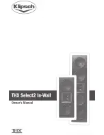 Klipsch THX Select2 In-Wall Owner'S Manual preview