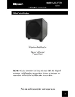 Preview for 7 page of Klipsch W60200 Owner'S Manual