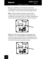 Preview for 10 page of Klipsch W60200 Owner'S Manual