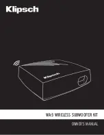 Klipsch WA-3 Owner'S Manual preview