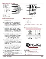 Preview for 2 page of KLIQ MICRONOME User Manual