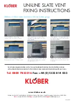 Preview for 2 page of KLOBER Uni-Line Slate Vent Fixing Instructions