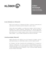 Preview for 10 page of Klöber Klimastuhl Operating Instructions Manual