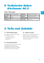 Preview for 37 page of KLOP INNOVATIONS Aircleaner AC2 User Manual