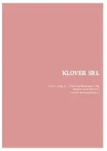 Предварительный просмотр 143 страницы klover DEA ECO 8 Manual