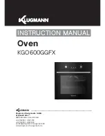 Klugmann KGO600GGFX Instruction Manual предпросмотр