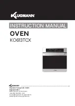 Klugmann KO613TCX Instruction Manual предпросмотр