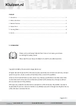 Preview for 2 page of Kluizen ProNote1 User Manual