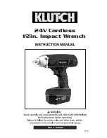 Klutch 24V Cordless 1/2in. Impact Wrench Instruction Manual предпросмотр