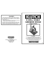 Предварительный просмотр 1 страницы Klutch 375354 Owner'S Manual