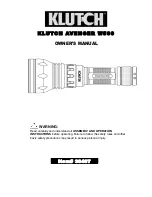 Preview for 1 page of Klutch AVENGER W500 Owner'S Manual