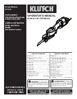 Klutch NT1RS Operator'S Manual preview