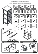 Preview for 1 page of KMART 3 Drawer Bamboo Storage Unit Assembly Instructions