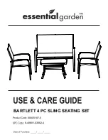 Preview for 1 page of KMART Essential Garden BARTLETT 4 PC SLING SEATING SET Use & Care Manual