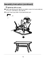 Предварительный просмотр 16 страницы KMART Essential Garden BARTLETT 4 PC SLING SEATING SET Use & Care Manual