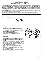 KMART MODULAR WALL SHELF 42889908 Assembly Instructions предпросмотр