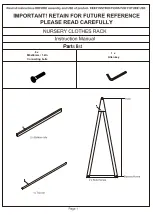 Preview for 1 page of KMART NURSERY CLOTHES RACK Instruction Manual