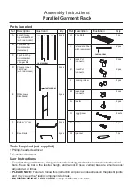 KMART Parallel Garment Rack Assembly Instructions предпросмотр