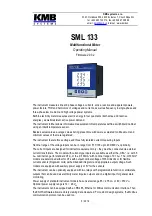 KMB SML 133 230 X/5A Operating Manual предпросмотр