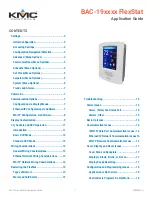 Preview for 1 page of KMC Controls BAC-19 FlexStat Series Application Manual