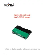 Preview for 1 page of KMC Controls BAC-5051E Application Manual