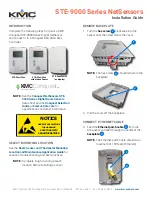 Preview for 1 page of KMC Controls Conquest STE-90 Series Installation Manual