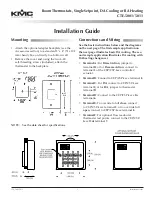 KMC Controls CTE-5001 Installation Manual / Instruction Manual preview