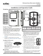 Preview for 1 page of KMC Controls CTE-5201 Installation And Operation Manual